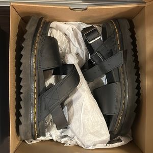 Dr. Martens Voss Black Leather Sandals